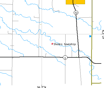 Shooks township, MN map