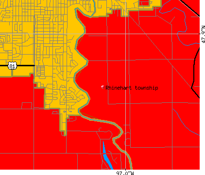 Rhinehart township, MN map