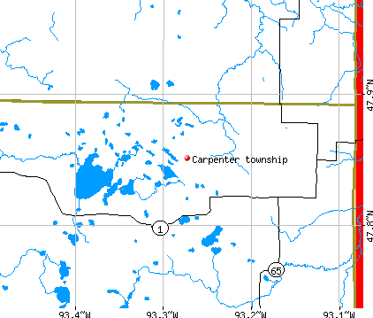 Carpenter township, MN map