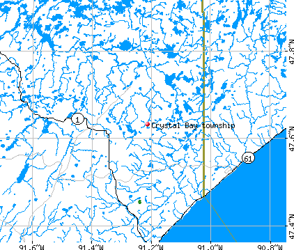 Crystal Bay township, MN map