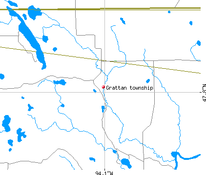 Grattan township, MN map