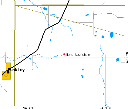 Nore township, MN map