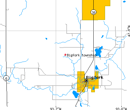 Bigfork township, MN map