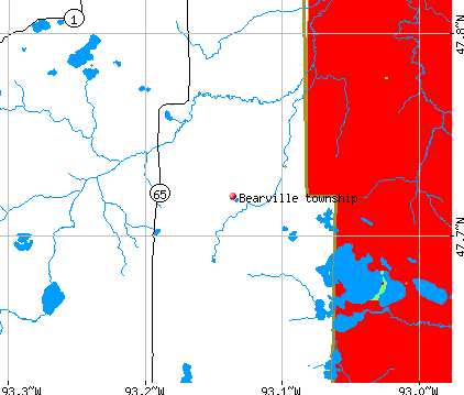 Bearville township, MN map