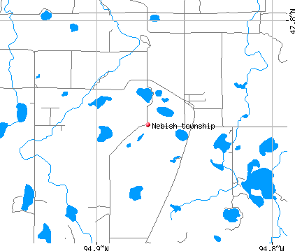 Nebish township, MN map