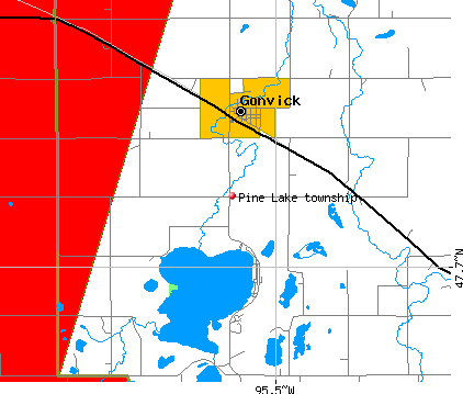 Pine Lake township, MN map