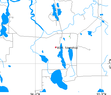 Wirt township, MN map