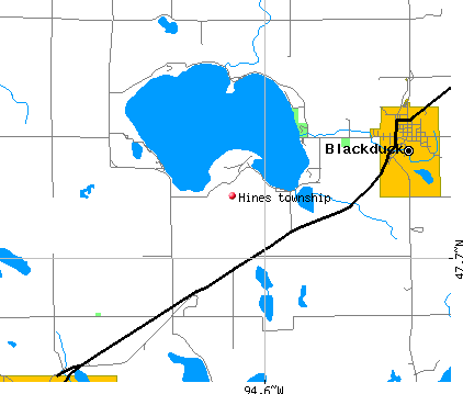 Hines township, MN map
