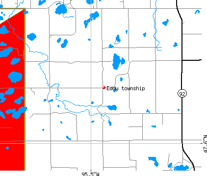 Eddy township, MN map