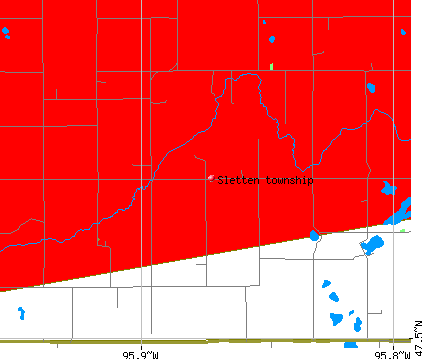 Sletten township, MN map