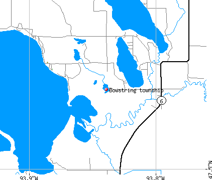 Bowstring township, MN map