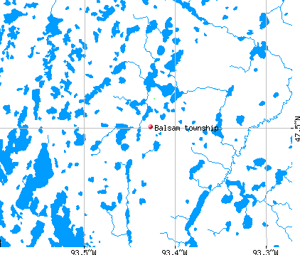 Balsam township, MN map