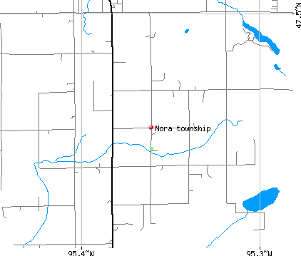 Nora township, MN map