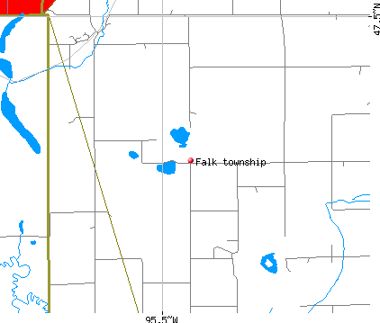 Falk township, MN map