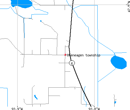 Oteneagen township, MN map