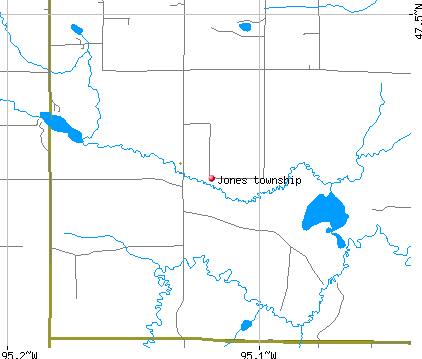 Jones township, MN map