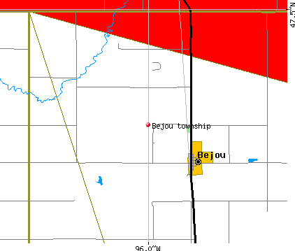 Bejou township, MN map