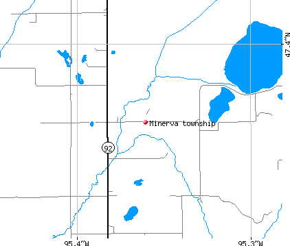 Minerva township, MN map