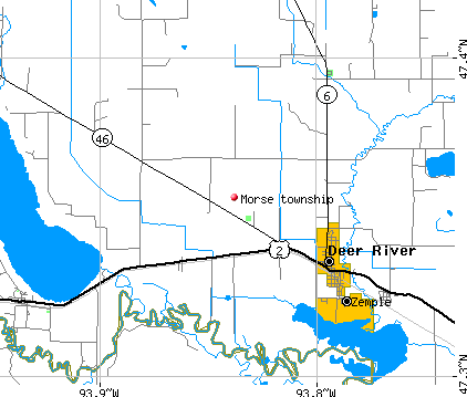 Morse township, MN map
