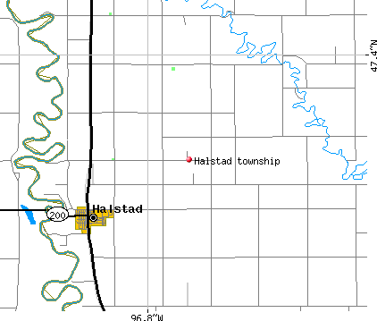 Halstad township, MN map