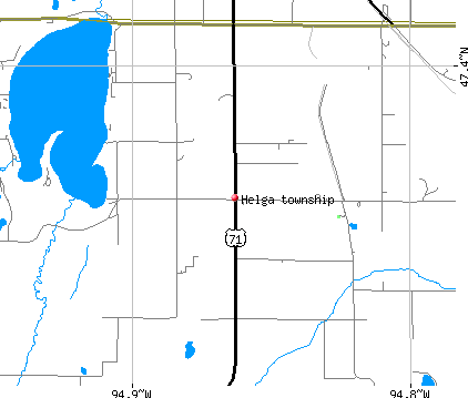 Helga township, MN map