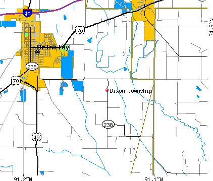 Dixon township, AR map