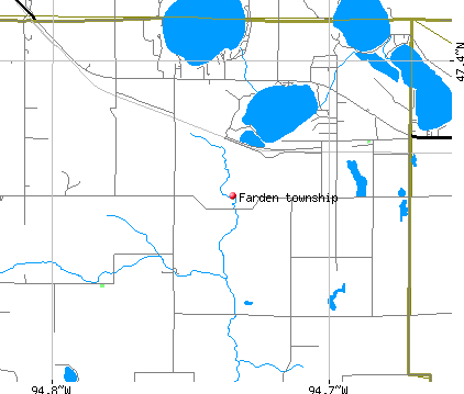 Farden township, MN map