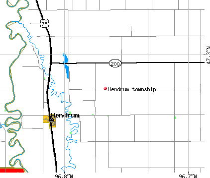 Hendrum township, MN map