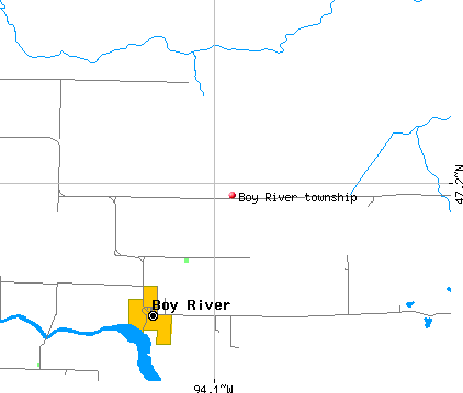 Boy River township, MN map