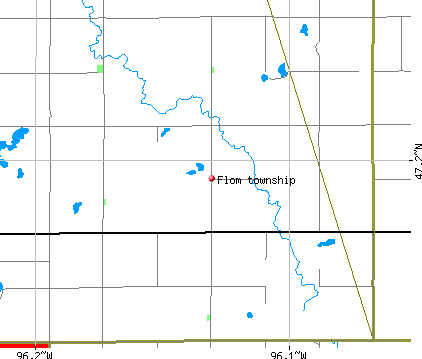 Flom township, MN map
