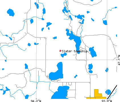 Slater township, MN map