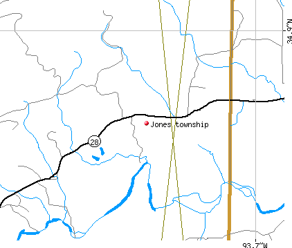 Jones township, AR map