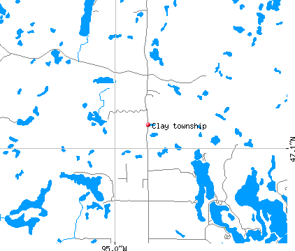 Clay township, MN map