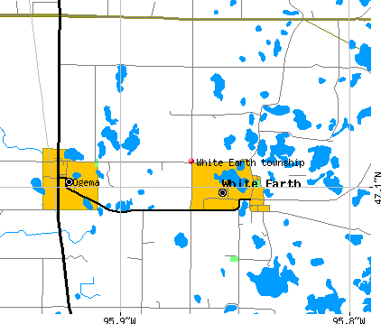 White Earth township, MN map