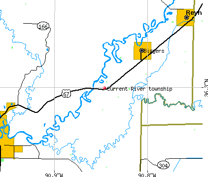 Current River township, AR map