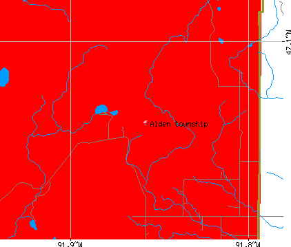 Alden township, MN map