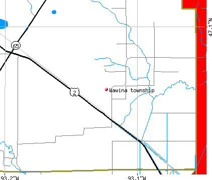 Wawina township, MN map
