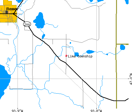 Lima township, MN map