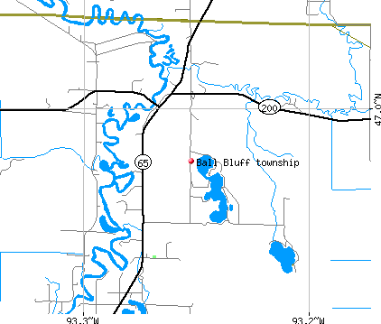 Ball Bluff township, MN map