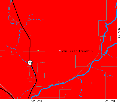 Van Buren township, MN map