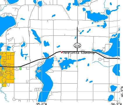 Henrietta township, MN map