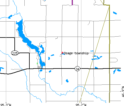Osage township, MN map