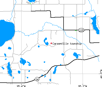 Carsonville township, MN map