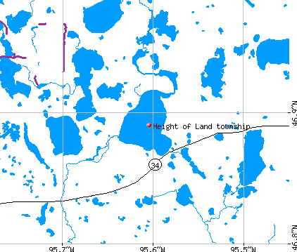 Height of Land township, MN map