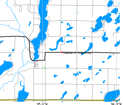 Hubbard township, MN map