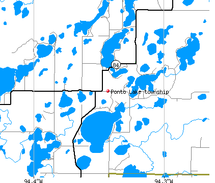 Ponto Lake township, MN map