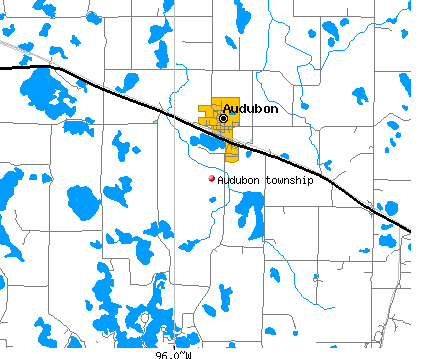 Audubon township, MN map