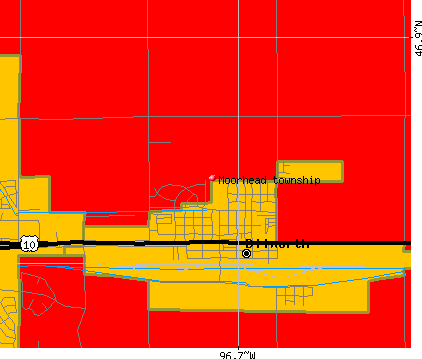Moorhead township, MN map