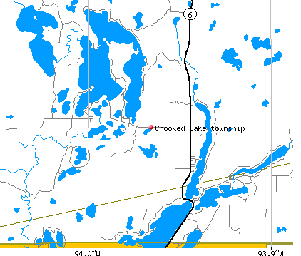 Crooked Lake township, MN map