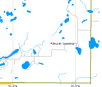 Beulah township, MN map